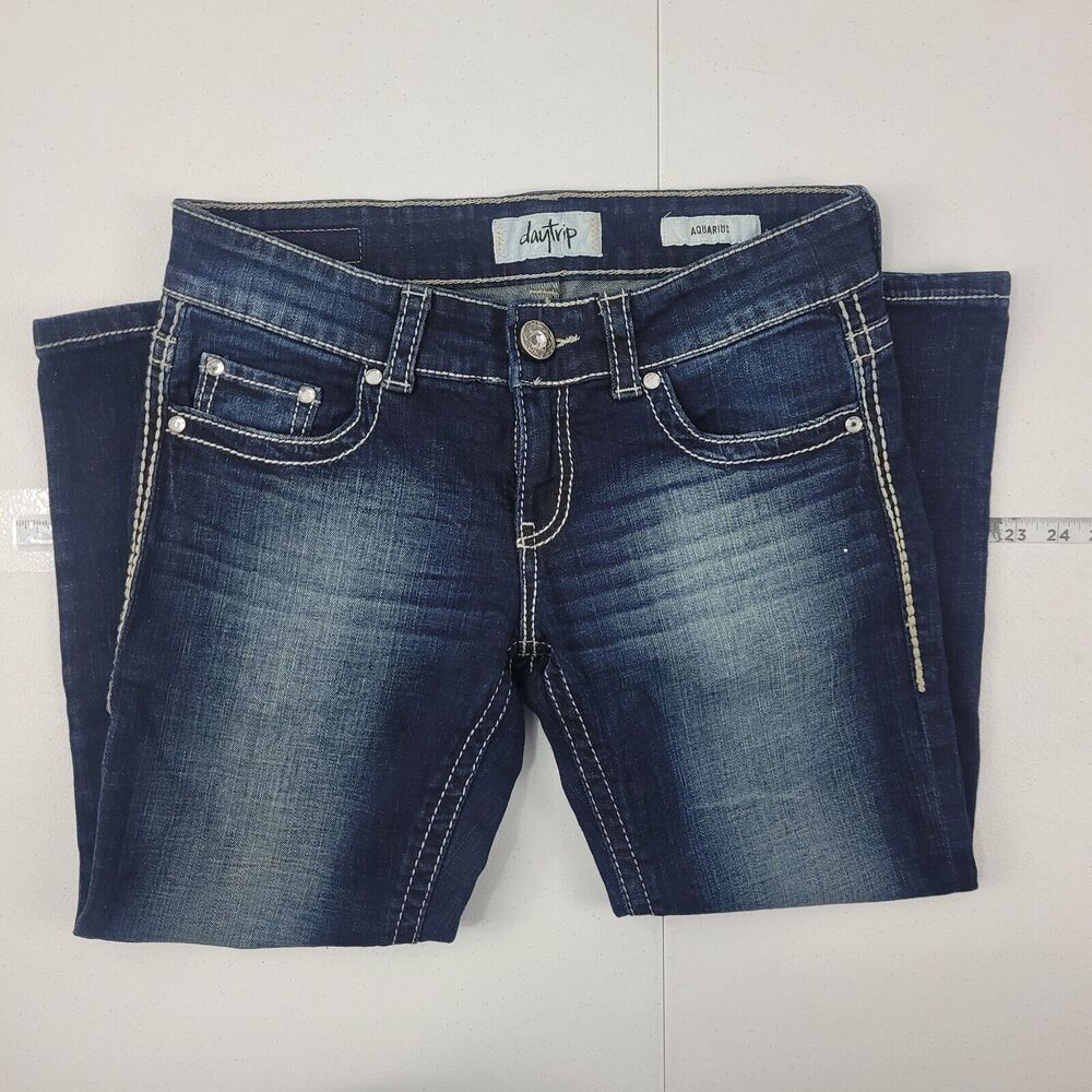 Daytrip aquarius slim straight jeans blue‎ 28 denim womens 3285
